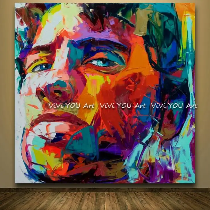 11 Ручная работа Франсуаза Nielly Мэрилин Монро портрет, холст, живопись палитра нож лицо масляная живопись Настенная картина для гостиной - Цвет: 11