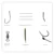 18.5 cm 6-8pcs Leader Carp Fishing Hooks Hair Rigs With Line 30-60LB 2/4/6/8# Europe Feeder Group Carp Hook Accessories