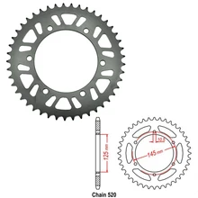 LOPOR 520 45 т 48 мотоциклетные задние звездочки для Yamaha XT660 2004- XTZ660 2008- XJ600 1992-2003