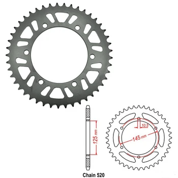 

LOPOR 520 45T 48T Motorcycle Rear Sprocket For Yamaha XT660 2004-2015 XTZ660 2008-2015 XJ600 1992-2003