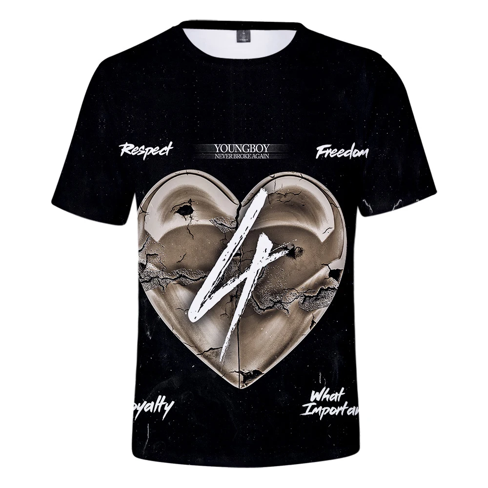 

YoungBoy Never Broke Again 3D T shirts Men/Women New Fashion Print Popular Rapper Character Patterns Short Sleeve Tees tops