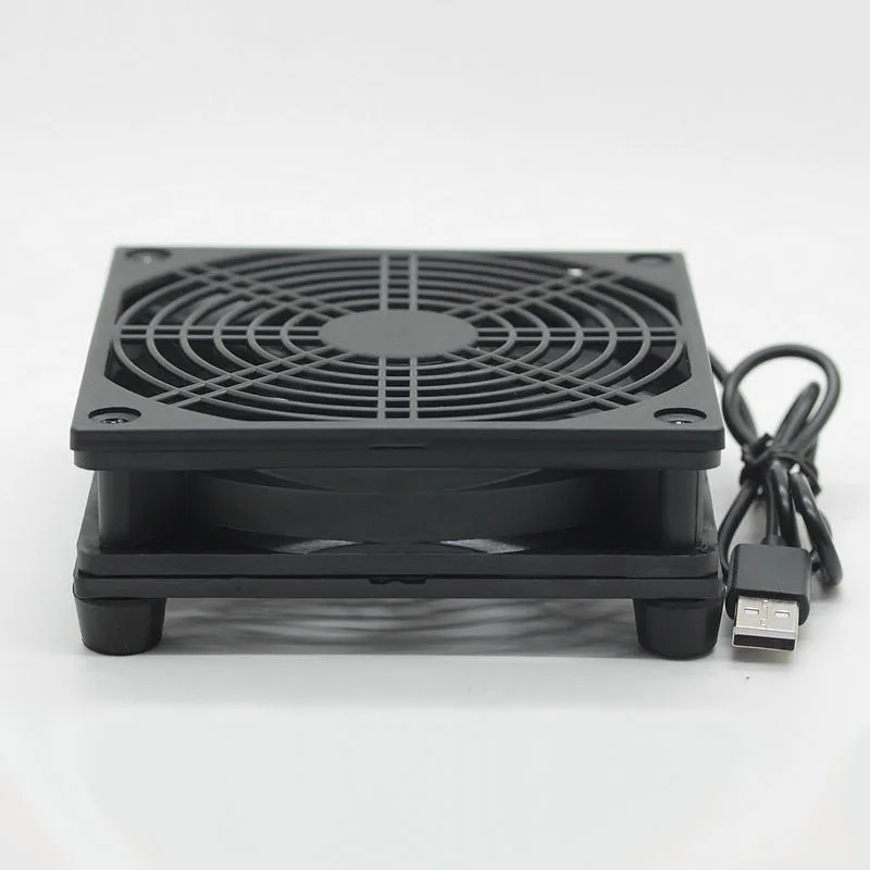 Router fan DIY PC Cooler TV Box Wireless Cooling Silent Quiet DC 5V USB power 120mm 4
