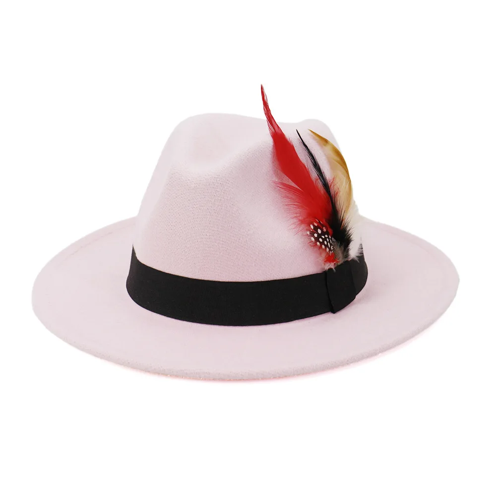 Qbhat Artificial Wool Fedora Hats Women 