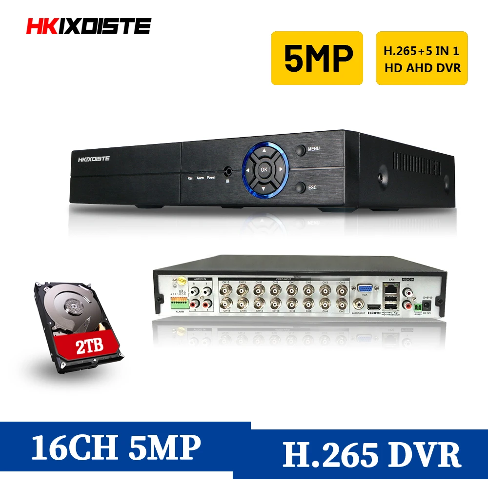 5 в 1 AHD CVI TVI CVBS NVR 4Ch 8Ch 16Ch 5MP 4MP 2MP CCTV DVR XVR гибридный видеорегистратор 5.0MP Onvif Max 8ТБ P2P
