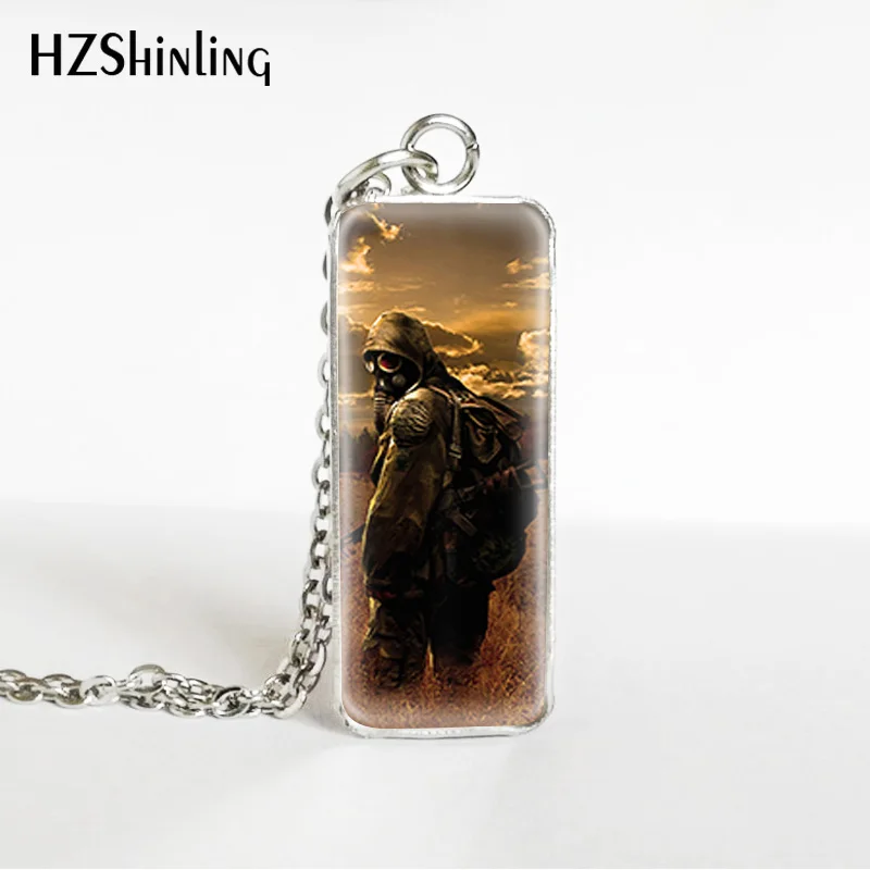 

HZSHINLING New Arrival Stalker Game Rectangle Stainless Steel Glass Pendants Silver Fashion Jewelry