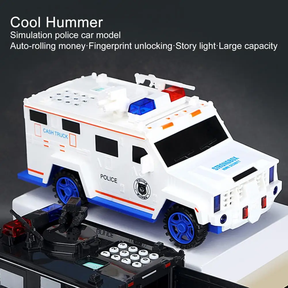 Car Cartoon Piggy Bank Toys Smart Music Password Banknote Car Coin Bank Figure Toy Pretend Play Saving Money Box Kids