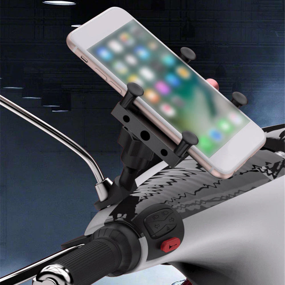 1 шт., регулируемое CNC зеркало заднего вида для мотоцикла/крепление на руль, держатель для мобильного телефона, мотоцикл, велосипед, навигация, фиксированный кронштейн