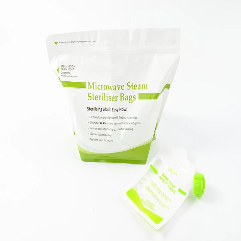 5pcs Quick Clean Bag Bottle Baby Nipple Disinfection Steam Microwave Sterilization Polyethylene Outdoor Portable | Спорт и