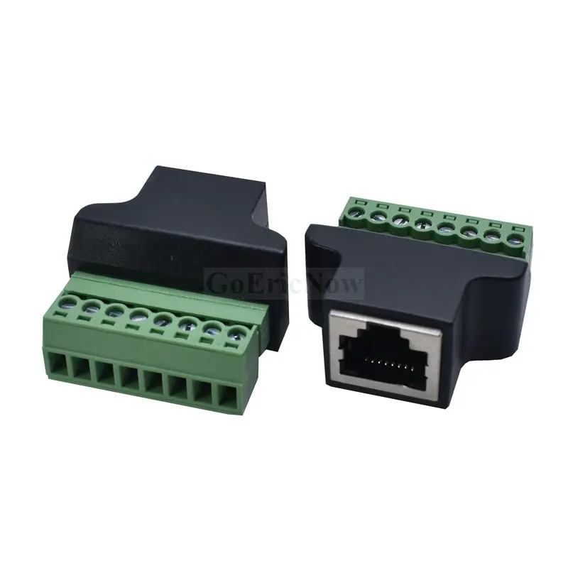 10 шт. сетевой кабель Conenctor RJ45 мужской/женский на 8pin разъем адаптера - Цвет: Female