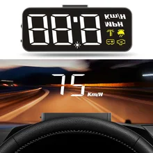HUD H90 – pare-brise avec écran numérique 3.2 pouces, projecteur de vitesse, alarme de sécurité, température de l'eau, survitesse, Volt