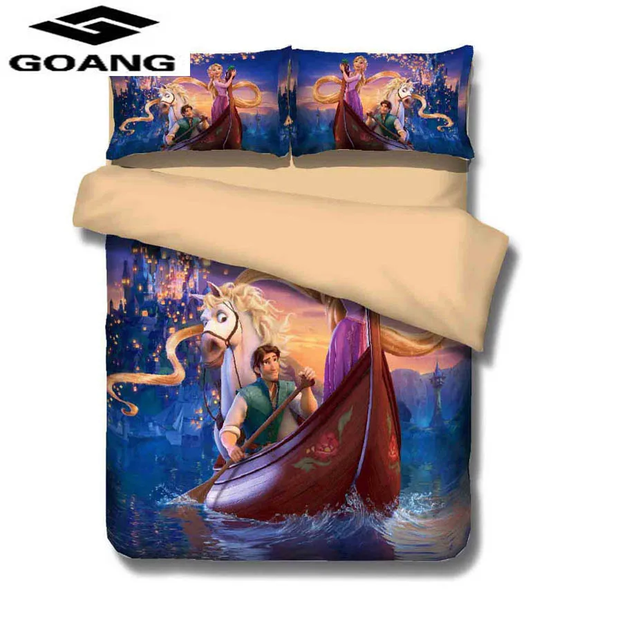 

GOANG 3D digital printing Princess and prince Duvet Cover With Pillowcase home textiles luxury bedding Child room decoration