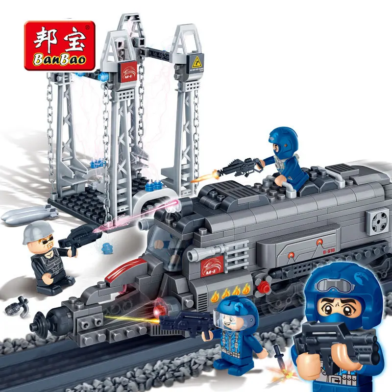 

BanBao New Products Super Cop Series Small Particles Fight Inserted Educational Toy "Aurora" Energy Station 6208