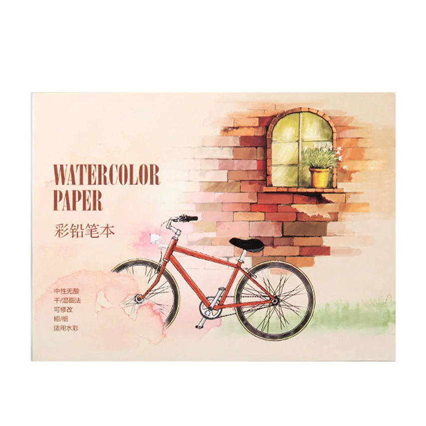 

Watercolor Pad, 105x155mm/155x210mm, 12 Sheets, Acid Free Paper, Double-sided Texture, Cardboard for Dry or Wet Painting