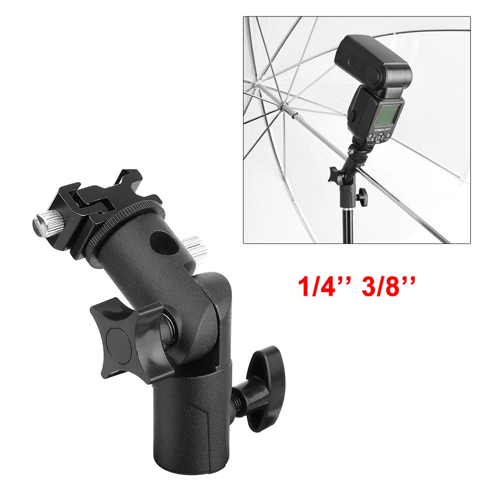 Универсальный металлический светильник для вспышки с кронштейном и креплением для вспышки Speedlite Umbrella с 1/" 3/8" винтовым креплением «Горячий башмак»