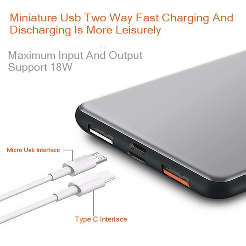 Vogek power Bank 10000 мАч QC3.0 Быстрая Зарядка Внешний Аккумулятор быстрое PD зарядное устройство для iPhone X 8 Xiaomi