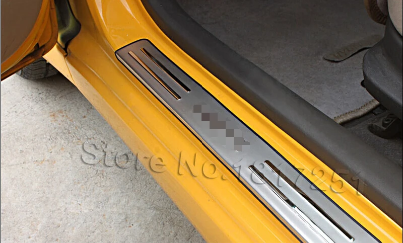 Боковая крышка порога из нержавеющей стали Накладка для Hyundai Accent 2006 2007 2008 2009 2010 2011