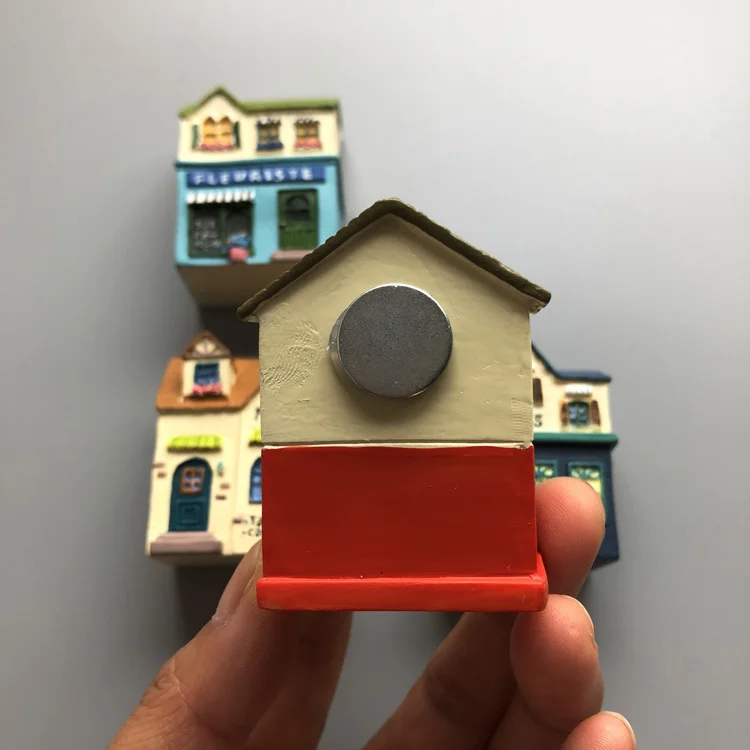 3d stereo mini view house building simulation european fridge magnet Furnishing artical decoration DIY accessory resion