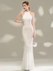 YIDINGZS-vestido de noche largo de lentejuelas, elegante, sin hombros, Blanco nuevo, 2022 ► Foto 1/6