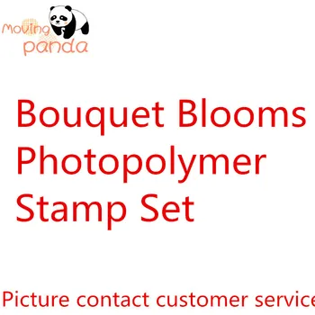 

MovingPanda JC009 Bouquet Blooms Photopolymer Stamp Set Metal Cutting Dies and stamps for scrapbooking papercraft card making