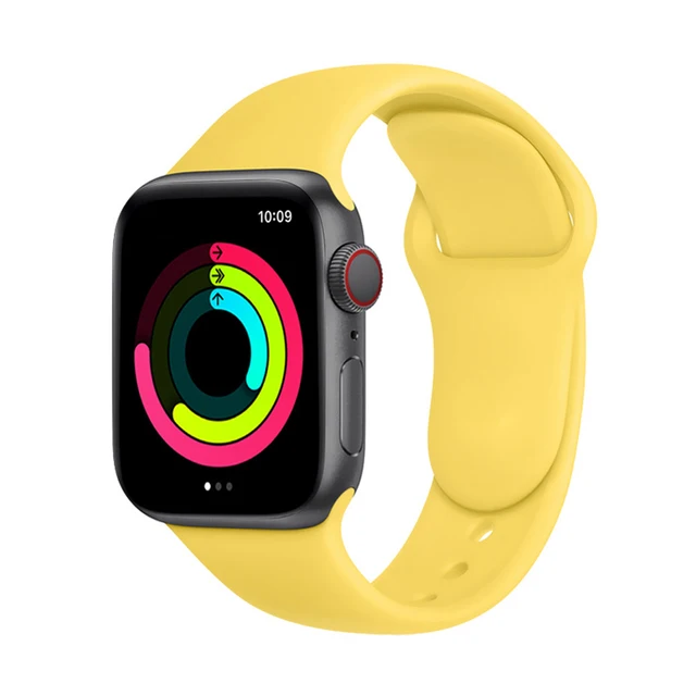 Silicone Strap for Apple Watch Band Series 7 654 321,44/40mm 42/38mm 45/41mm Smartwatch Bracelet Watchband for Apple Watch SE 45