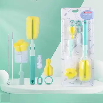 

Bottle Brush Sponge Plastic Glass Milk Water Cup Cleaning Feeding Bottle Dummy Nipple Pacifier Brushes Tube Cleaner