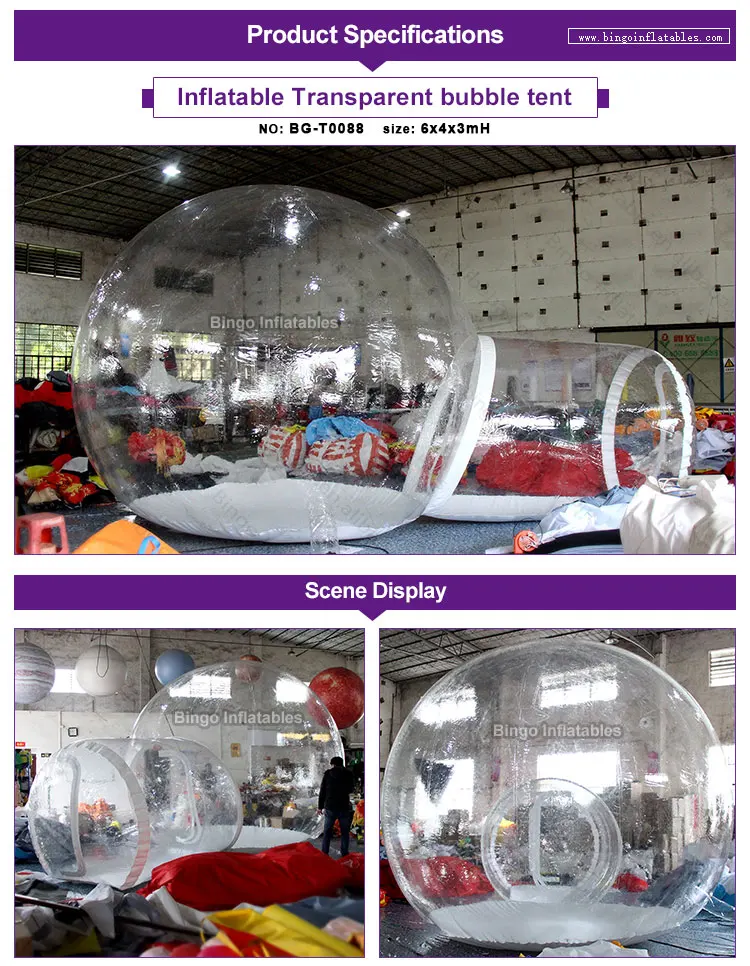 Изысканный 6x4x 3M прозрачный надувной пузырь палатка/прозрачный тент для вечеринок в виде купола/прозрачная игрушка для кемпинга палатки на продажу