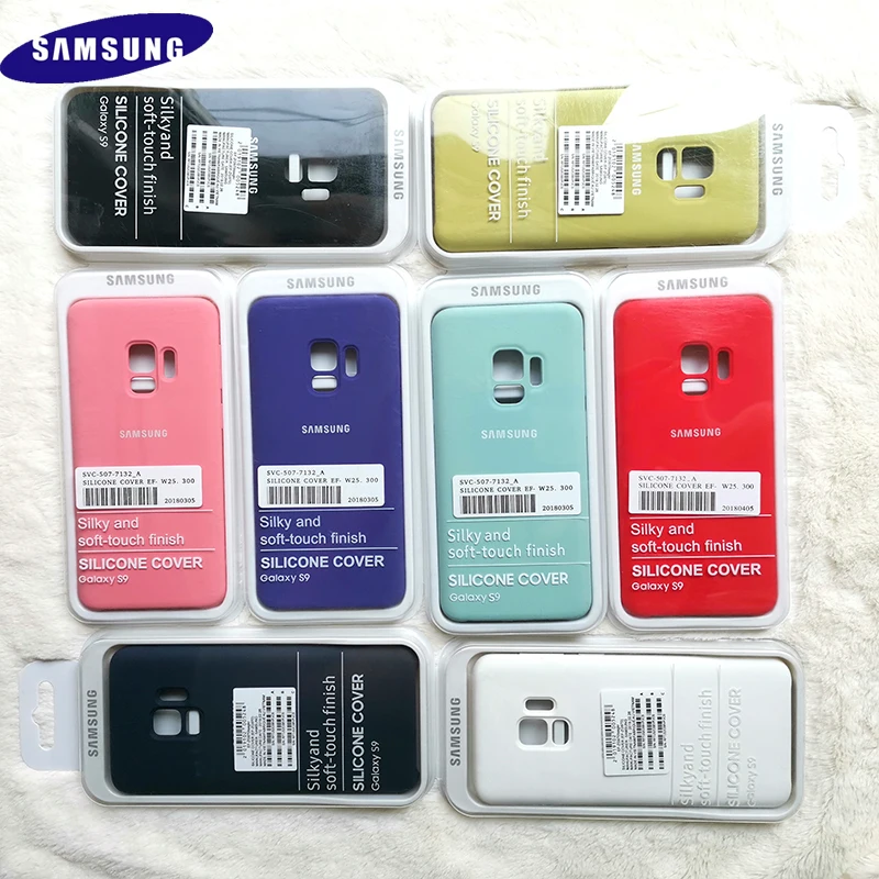 

Samsung galaxy s9 plus Soft-Touch Silicone Case Ultra Slim mobile phone bag Back Protective housing Cover for S9 S9+ with box