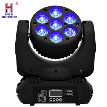 

Led stage lights moving head beam light 7x12w wash rainbow effect for wedding party Xmas stage equipment