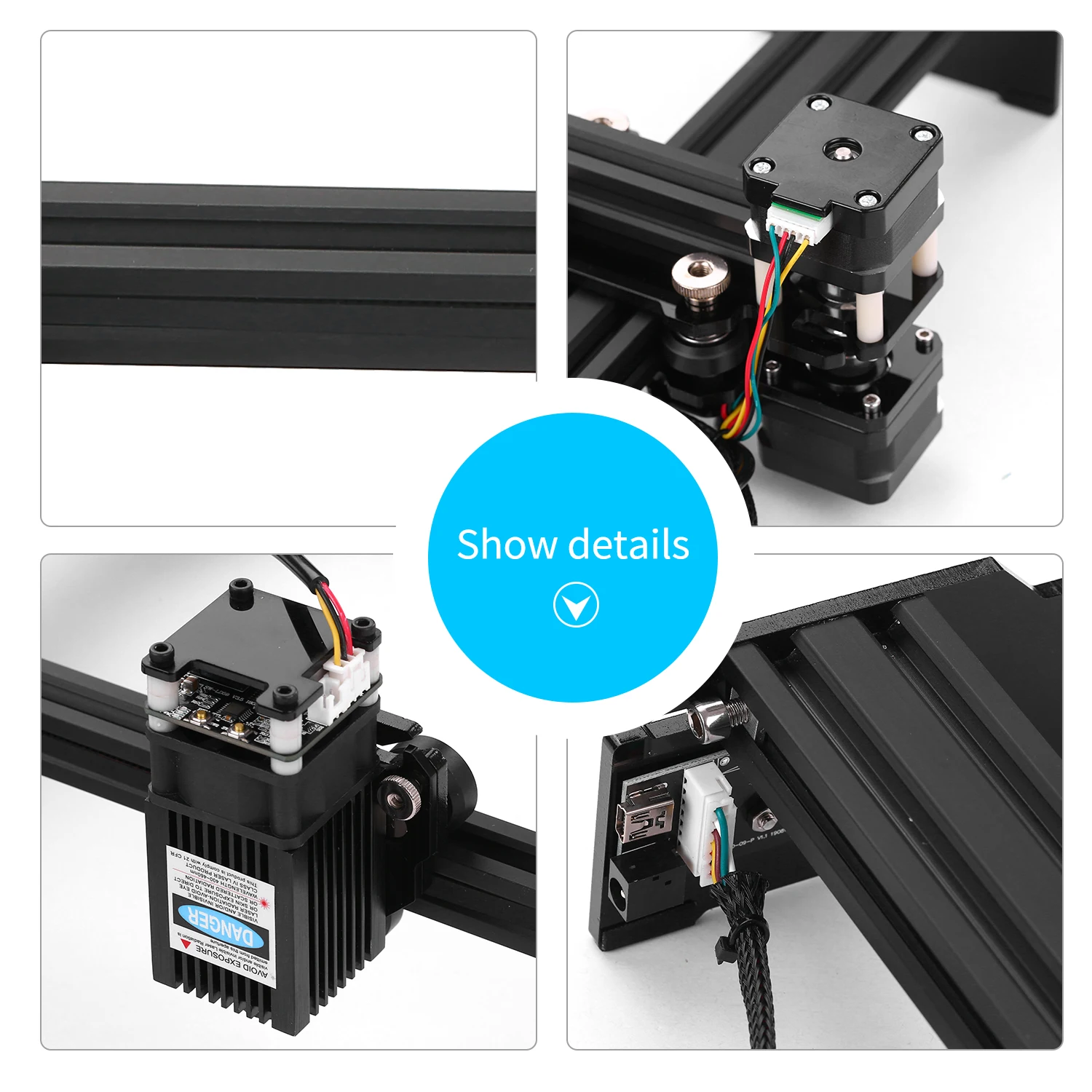 Laser Engraver Printer 500mW Portable Art Craft DIY Mini Engraving Machine