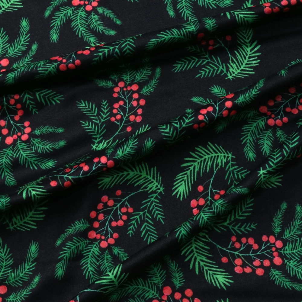 50*145cm Christmas Double Brushed Poly Knit Stretch Fabrics Sewing