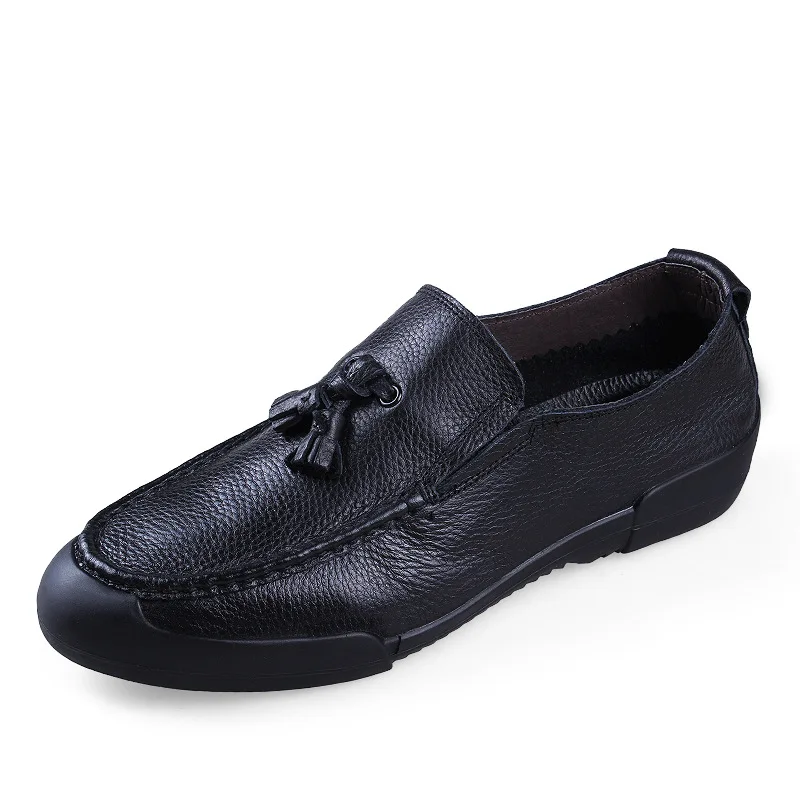 

[Full-grain Leather] 2014 New Style City MEN'S Casual Shoes Genuine Leather Foot Covering Casual Shoes Classic Tassels MEN'S SHO