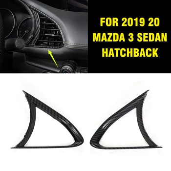 

Carbon Style Headlight Button Cover Trim Air Outlet of Central Control Conditione For 2019 2020 Mazda 3 Sedan Hatchback Stickers