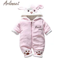 ARLONEET/пальто с героями мультфильмов для маленьких девочек; зимний комбинезон с принтом собаки; хлопковый комбинезон; Верхняя одежда с капюшоном; пуховик для девочки