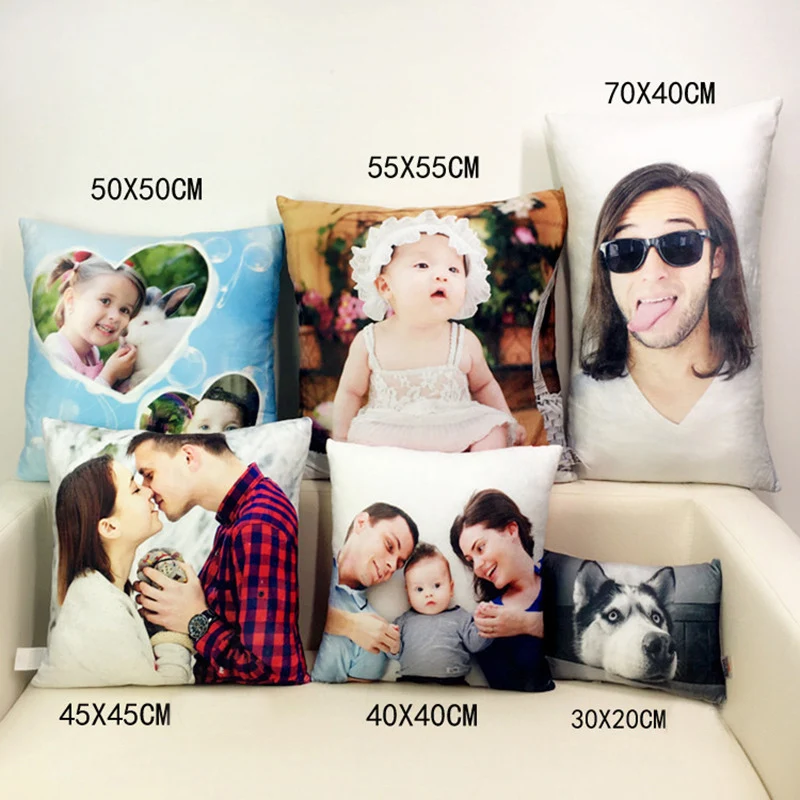 Photo Customization Square Cushion Stuffed dog Pillow Sofa Car Decorative Christmas Gift Couple photo pillow Baby photo cushion 3