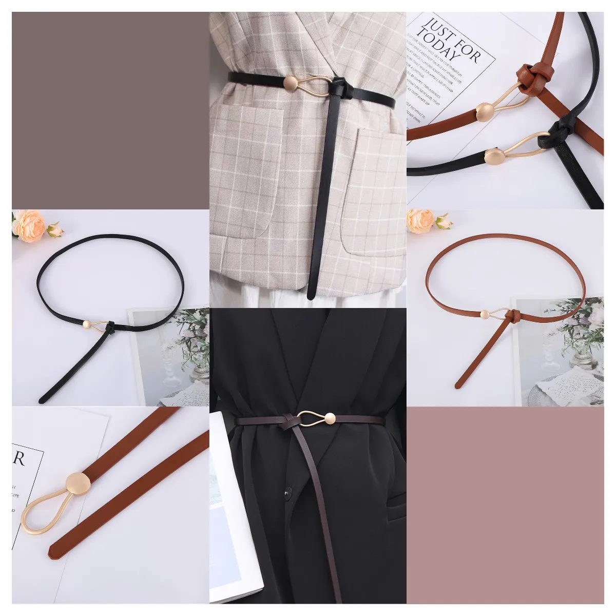 

Autumn And Winter Coat Commuting Work Suit Belt Ladies Knotted Decorative Belt Fashion Dress Sweater Waist Belt Fashion Items