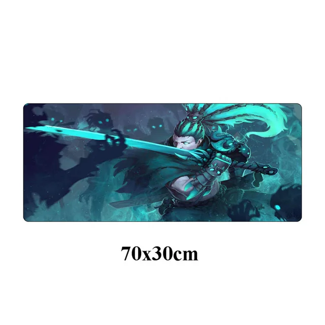 Красный Большой игровой коврик для мыши Yasuo 70x30 см, геймер для League of Legends, коврик для ноутбука с клавиатурой, коврик для компьютера, коврик мыши с фиксируемым краем - Цвет: Красный