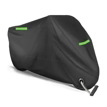 

96.5 Inches Motorcycle Sunscreen All Seasons Waterproof Cover Solid Black Durable Cloth XXL Car Cover