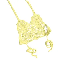 2021 New Summer Fashion Kids Girl Swimsuit Crochet Straps Bikini Swimwear Outfit Top Clothing Girls Swimwear Baby Solid Romper 3
