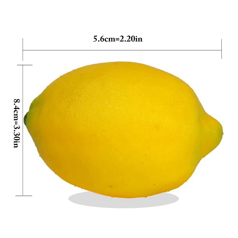 12Pcs/Set Artificial Fruits Plastic Simulation Fake Yellow Green Lemon For Wedding Home Garden Kitchen Festive Party Supplies artificial fruits and vegetables