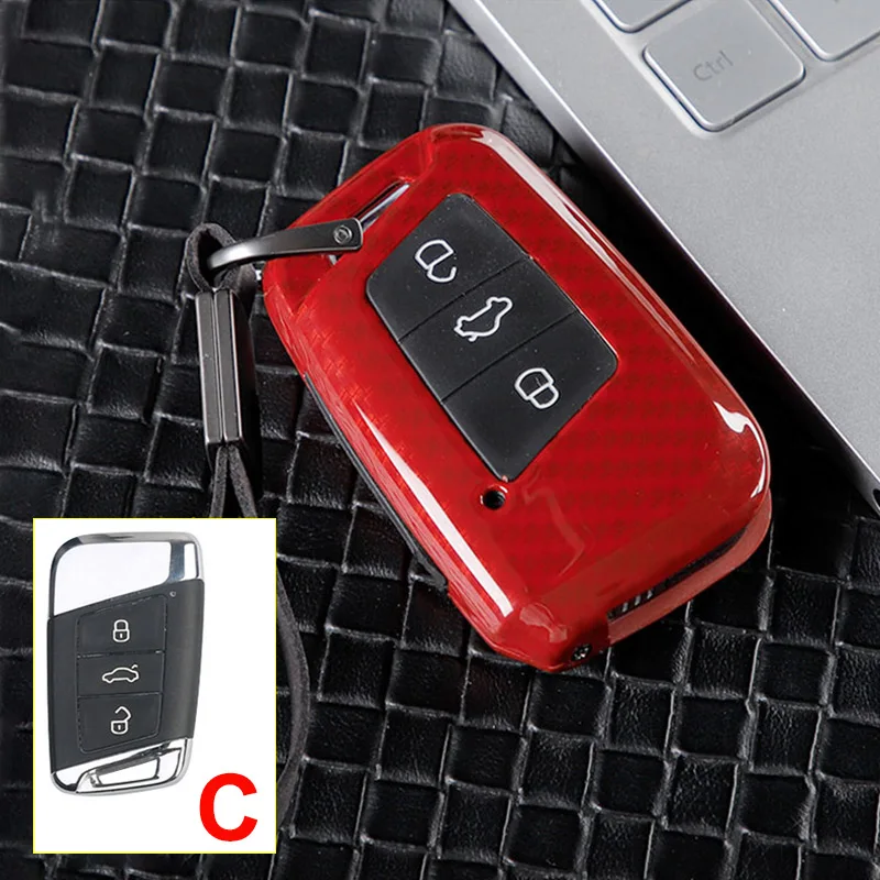 SKU图片-New-hot-sale-Zinc-alloy-Silicone-car-key-case-cover-keychain-For-Skoda-Octavia-A5-A7 (9)