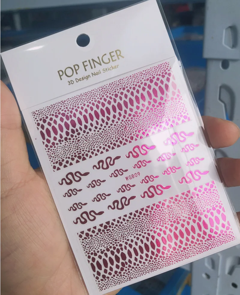 1PCS Multi-Color Laser Reflective Alphabet Nail Art Sticker Kit