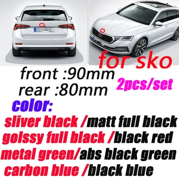 

1pcs 90mm 1pcs 80mm Bonnet Hood Tail Trunk Emblem Badge