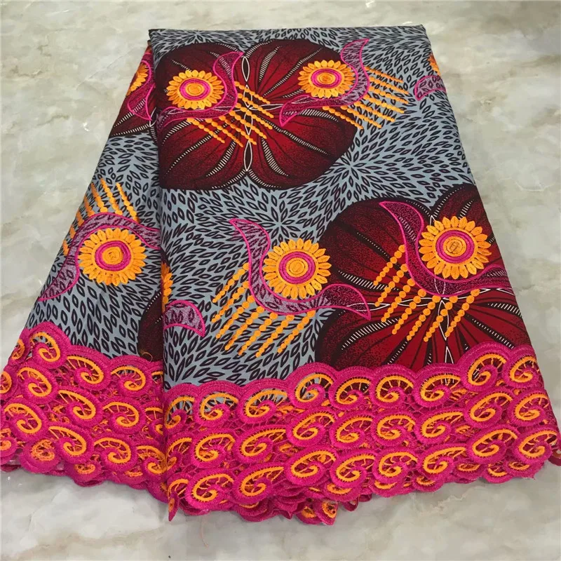 Новая Венди гипюровая кружевная ткань с вышивкой высокого качества восковая кружевная ткань со шнуром африканская восковая кружевная ткань для платья WD102817