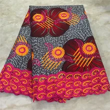 Новая Венди гипюровая кружевная ткань с вышивкой высокого качества восковая кружевная ткань со шнуром африканская восковая кружевная ткань для платья WD102817