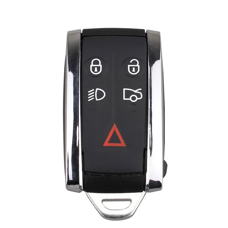 Keychannel 1pcs 5 Button Car Smart Key Case Keyless Remote Shell for Jaguar XF XK XKR Remote Key Case Cover With HU101 Key Blade