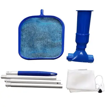 

Swimming Pool Cleaner Suction Vacuum Head Brush Cleaner Floating Objects Suction Head Cleaning Tools Net Kit Garden