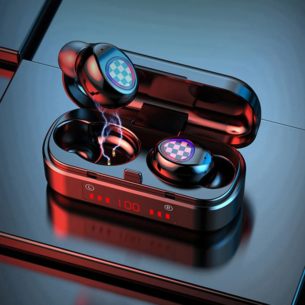 Наушники вкладыши TWS Bluetooth наушники 5 0 Беспроводная Спортивная гарнитура с