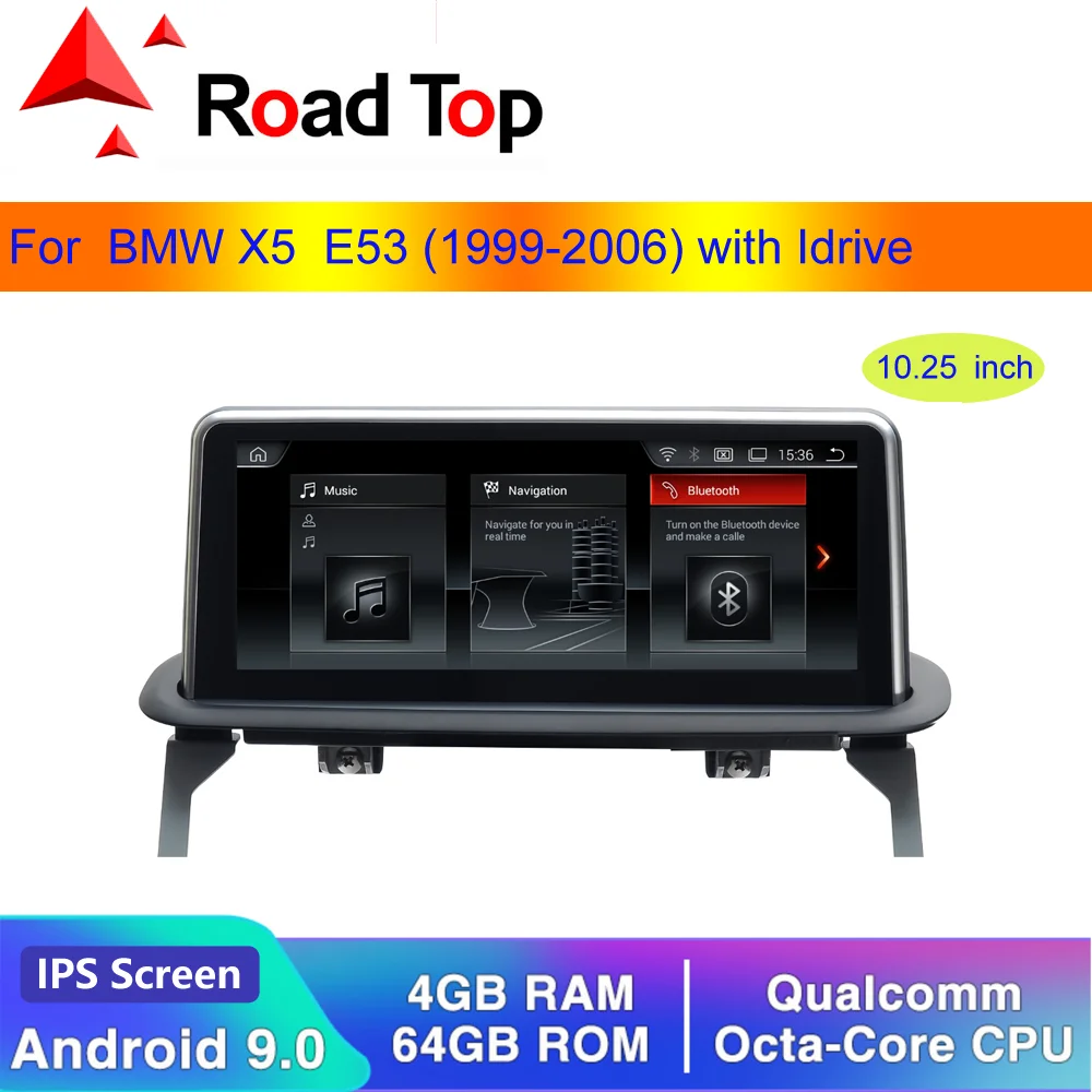 Автомобильный сенсорный экран 10 25 дюйма Android 9 0 для BMW X5 E53 E70(1999-2007) с Idrive
