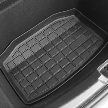 

beler Black TPE Rear Back Cargo Trunk Tray Storage Box Floor Mat Waterproof Fit For Tesla Model 3 2017 2018 2019