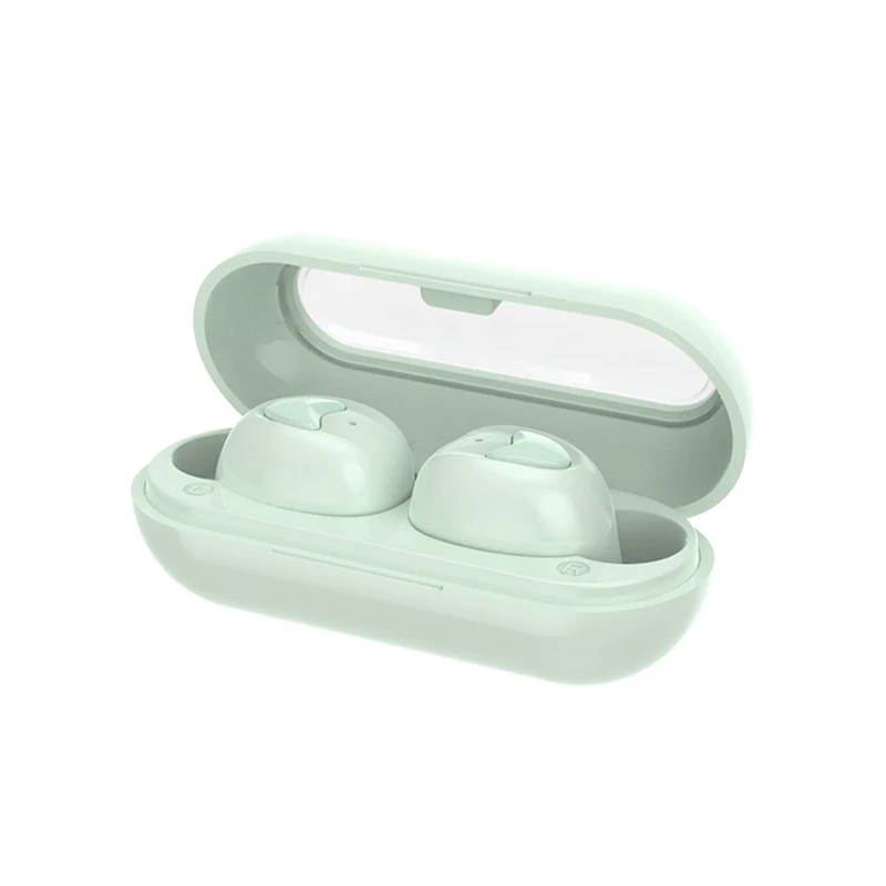 Зеленый TWS Bluetooth гарнитура новые Macaron беспроводные наушники музыкальные наушники с шумоподавлением игровая гарнитура стерео беспроводные наушники - Цвет: Зеленый